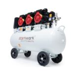 Starkwerk Flüsterkompressor Druckluftkompressor Kompressor 10 Bar 3,3 KW 4,5 PS 400 Volt SW 477/10 Compressor inklusive Druckminderer und Wasserabscheider