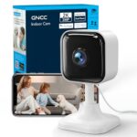 GNCC 2K WLAN Kamera Indoor, Überwachungskamera Innen, 2,4/5GHz Wi-Fi 6, Babyphone mit Kamera, 2-Wege-Audio, Hundekamera, Bewegungserkennung, IR Nachtsicht, kompatibel mit Alexa
