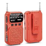 Tendak Mini Radio Batteriebetrieben, AM/FM/UKW Radio Klein mit 1200mAh Akku, Taschenradio mit Bluetooth, Transistorradio per AAA-Batterien mit Leselampe/TF, USB-C-Laden
