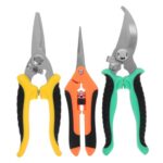 Veemoon 3stücke Teiliges Gartenscheren-set Aus Edelstahl Scharfe Präzise Rosenscheren Für Trimmen Von Bäumen Blumen Und Pflanzen Handwerkzeug Für Gartenarbeiten Und Gartenpflege