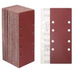 STEBRUAM 30tlg Schleifblatt Set 93x230 mm Körnung 40/60/80/120/180/240/320/400,8 Löcher Schleifpapier Zubehör Materialien für Schwingschleifer