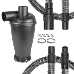 PRIMEBAG Zyklon-Vorabscheider-Set mit Gewebeschlauch für alle Industriesauger mit 58mm Anschluss (5 Meter)