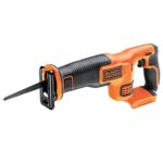 BLACK+DECKER Akku-Säbelsäge (18V, 22 mm Hublänge, max. 110 mm Schnitttiefe, flexibler Sägeschuh, ergonomische Griffgummierung, ohne Akku und Ladegerät) BDCR18N