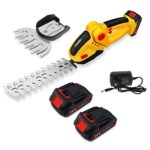 Gartenschere Akku, 24V Akku Heckenschere, 2 In 1 Schnurlose Elektrische Grasschere & Heckenschere mit 2 Wiederaufladbaren Batterien für Garten Rasen