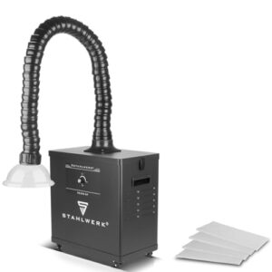 STAHLWERK Rauchabsaugung FE-210 ST mit 3-fach-Filter und 210 W Absauganlage | Rauchabsorber | Rauchabzug | Schweißrauch- und Lötabsaugung zur Filterung und Absaugung von Rauch, Gasen und Dämpfen