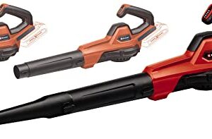 Einhell GE-ULB 18 Li E-Kit Power X-Change Universal Laubbläser (18V, Luftgeschwindigkeit 250km/h, 3-teiliges Rohr, elektr-Geschwindigkeitsregelung, mit LED-Anzeige, inkl. 2,0 Ah Akku und Ladegerät)