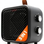 ONBEST 3 in 1 Keramik Elektro Heizlüfter – Elektroheizung klein & leiser Heizungslüfter mit Thermostat (1000/1500 W + 4 W Ventilator), energiesparender elektrischer Heizer/Heizgebläse für Innenräume