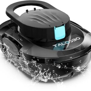 TALOSBO Pleco S1 Poolroboter mit 80 Min Automatisch Reinigungszeit, Poolsauger Akku mit Dual-Motoren, 2,5 Stunden Ladezeit, Kompakter und Leichter Poolreiniger für Oberirdische Pools