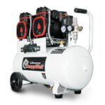 KnappWulf Flüsterkompressor KW6050 Druckluftkompressor Kompressor 50L Tank, 10 Bar,512L/min Luftdurchsatz, 3000W, 4PS, leise, inkl. Wasserabscheider 69dB, 230V