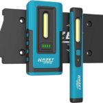 Hazet LED Lampen Set 1979NW/3 (3-teilig) I kleine und kompakte Werkstatt-Lampen mit hoher Leuchtleistung, stufenlos dimmbar, inkl. wireless charging pad mit Magnet-Haltefunktion