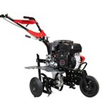 AL-KO Benzin-Motorhacke MH 770 Comfort, 3.45 kW Motorleistung, 6 Hackmesser, 77 cm Arbeitsbreite, für Flächen bis 670 m², inkl. Transportrad und Schutzscheiben, Rot-schwarz