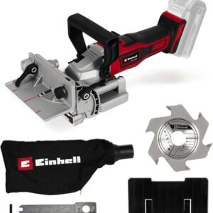 Einhell Akku-Flachdübelfräse TE-BJ 18 Li-Solo Power X-Change (18 V, Li-Ion, stufenlose Winkel-/Höheneinstellung, 6-stufige Tiefenverstellung, ohne Akku & ohne Ladegerät)