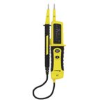 TROTEC Spannungsprüfer zweipolig BE20 – Durchgangsprüfer akustisch – Messbereich 12-600 V (AC/DC), IP64, LED