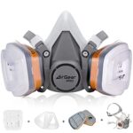 AirGearPro M-500 Atemschutzmaske mit A1P2 Filter, Gasmaske Staubfilter für Lackieren, Arbeiten, Schleifen, Feinstaub