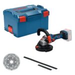 Bosch Professional 18V System Akku-Betonschleifer GBR 18V-15 S (inkl. L-BOXX 238, Diamanttopfscheibe, Zweilochschlüssel, zweiteiliger Ersatzbürstenkranz)