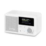 MEDION S66822 Tragbares Mini DAB+ Radio mit Bluetooth (Akku mit bis zu 6,5 Stunden, klein, dimmbares Farbdisplay, Teleskopantenne, Sleeptimer, Wecker, Snooze, AUX, USB-C) weiß