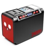 88Wh Tragbare Powerstation 80W Powerbank Akku mit 230V AC Steckdose und LED Taschenlampe Kleiner Generator für Stromausfälle, Camping, Notfälle, Wandern, Reisen