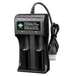 AA AAA 18650 Akku ladegerät, 2 Slot Smart Universal USB Ladegerät Schnellladung für 18500/18350/14650/16650/16340/14500/10440/ AA AAA