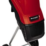 Einhell Elektro-Messerhäcksler GC-KS 2540 (2 Wendemesser aus Spezialstahl, große Trichteröffnung, Motorschutzschalter, Häckselgutfangsack, Transportgriff inkl. Stopfer), Rot