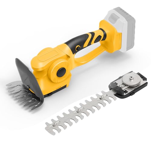 Akku Grasschere Strauchschere Set kompatibel mit Dewalt 18V 20V, gartenschere Heckenschere Handheld rasenschere 13cm / 22cm Strauchtrimmer Grasmesser Strauchscherenmesser (ohne Akku)