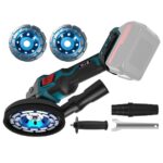 Akku Betonschleifer für Makita 18V,Bürstenlon Betonfräse mit 125mm Schleiftopf mit Staubhaube 3 Geschwindigkeiten, Schlämmhäute entfernen, Untergrundvorbereitung (ohne Akku)