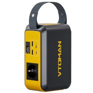 VTOMAN Jump 100 Tragbare Powerstation 100W Solargenerator 88.8Wh LiFePO4-Batterie, AC 100W (Spitzenleistung 200W) Steckdose und PD 65W Schnellladung für Camping, Draußen, Reise