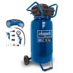 Scheppach WELTNEUHEIT Kompressor stehend HC85V - 14bar | 80L Kessel | ölfrei & wartungsarm | Ansaugleistung 330 l/min | 2x Manometer & 2x Kupplung | Fahrvorrichtung | mit 13 tlg. Zubehörset & Schlauch