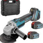 Akku Winkelschleifer Ø125mm 8500 U/min für 18V Makita Akkus - Bürstenloser Motor, Akku Flex Trennschleifer Zum Schneiden, Schleifen, Polieren（2x5500mAh Akku）