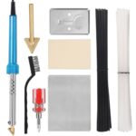 Foreverup Kunststoff Schweißgerät, 80W Stoßstangen Reparatur Set mit Stäben,Verstärkungsgewebe und Drahtbürste für Kunststoff Schweißen, Auto DIY Kunsthandwerk Oberflächenreparatur