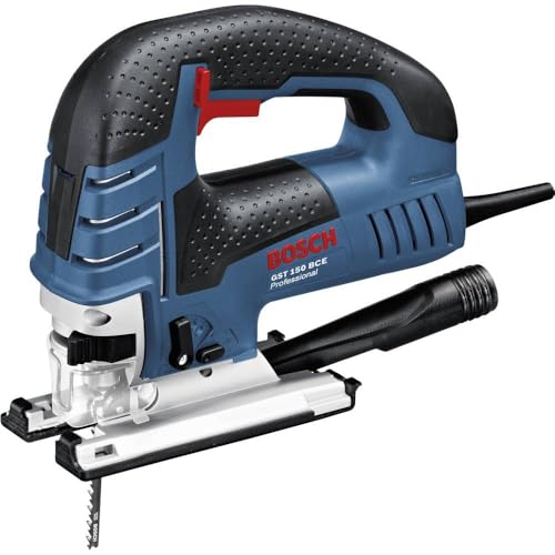 Bosch Professional Stichsäge GST 150 BCE (Hubzahl bei Leerlauf: 500 – 3.100 min-1, inkl. Saugdüse, Abdeckhaube, Gleitschuh, Spanreißschutz, 1x Sägeblatt T 144 D, Handwerkoffer)