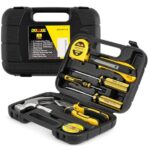 DOWELL Kleines Werkzeugset 9-teilig Hausbesitzer Allgemein Haushalt Kleines Handwerkzeug-Set mit Kunststoff-Werkzeugkasten Aufbewahrungskoffer