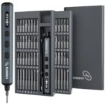 STREBITO Präzisions-elektrischer Schraubendreherset,70-Teiliges Set electric screwdriver,5 Drehmomentstufen digitale anzeige, 64 Magnetische Bits, Mini-Elektroschraubendreher für PC, RC-Elektronik