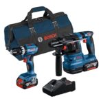 Bosch Professional 18V System Combo Kit: Schlagbohrschrauber GSB 18V-45 + Bohrhammer GBH 18V-22 (inkl. 2x 4.0Ah Akku, Schnellladegerät GAL 18V-40, Werkzeugtasche)