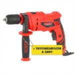 HECHT Schlagbohrmaschine 900W Elektro Bohrmaschine für Beton, Stein & Holz, 0-3000 U/min, 13 mm Schnellspannfutter, verstellbarer Zusatzgriff, Tiefenanschlag