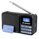 Gallypek tragbares DAB Radio, DAB Plus FM Radio mit Bluetooth 5.0& 80 Voreinstellungen Küchenradio mit Kabel oder 2200mAh Akkubetrieb, Support Solar& USB Charing USB Flash Drive/TF/AUX Anschluss