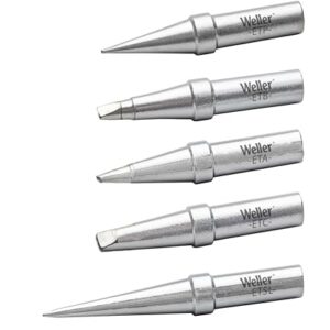 Weller T0054104699 5-tlg. ET-Lötspitzen-Set für WE1010 Lötstation – Echte Weller Spitzen
