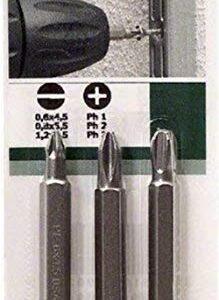 Bosch 2609255959 DIY Doppelklingenset 3-teilig 60 mm, Standard LS 0.6 x 4.5-Ph 1 (× 1), LS 0.8x5.5-Ph 2 (× 1), LS 1.2x6.5-Ph 3 (× 1)