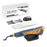 Hubschleifer, variable Drehzahl und USB-Aufladung mit LED-Licht, Stiftschleifer mit 6 Schleifköpfen, geeignet zum Schleifen, Polieren, Finishen und für DIY-Projekte (BLAU)