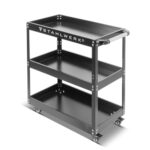 STAHLWERK Werkzeugwagen ST-730 Werkstattwagen, Etagenwagen mit 3 Ladeflächen, Rollwagen, Transportwagen, Montagewagen, Plattformwagen