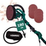 VONROC Trockenbauschleifer 1050W - Wand und Deckenschleifer 225mm, Giraffe mit Absaugung, Trockenbau Schleifmaschine Set inkl. 6 Schleifpapier