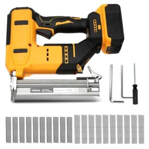 Agrdeed 18GA Akku Nagler Set für Dewalt, 2 in 1 Akku Tacker Bürstenlose Nagler Klammerpistole, Nagelpistole Elektrotacker mit 2000 Nägeln und 2 Schraubenschlüssel für Holzverarbeitung(Ohne Ak-ku)