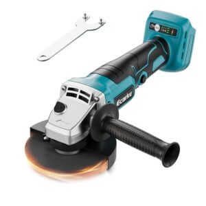 Ecarke Akku Winkelschleifer kompatibel mit Makita Akku 18V Li-Ion, 900W Bürstenloser Profi-Schleifer, 9000U/min, 12.5cm Scheibendurchmesser mit Winkelschleiferschlüssel (Ohne Akku und Ladegerät)