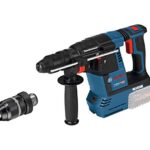 Bosch Professional 18V System Akku Bohrhammer GBH 18V-26 F (inkl. Zusatzhandgriff, Tiefenanschlag, Maschinentuch, Schnellwechselbohrfutter 13mm, Wechselfutter SDS plus, ohne Akku/ Ladegerät)