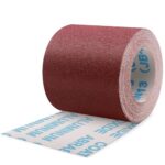 ZEHIQ Schleifpapier Rolle, Schleifpapierrollen Körnung 60, 100 mm x 10 m Schleifleinen Rolle für Handschleifer, Schwingschleifer, Schleifpapier für Holz, Metall, Farbe