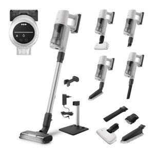 AEG Serie 6000 Akku‑Staubsauger, ETM Testsieger, Digitalmotor, kabellos, alle Böden, bis zu 99 % Staubaufnahme, bis zu 40 Min. Laufzeit, entnehmbarer 21,6 V Akku, leicht, Zubehör, Weiß, AP61HB21SH