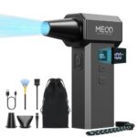 MECO ELEVERDE Elektrische Staubgebläse, 220.000 U/Min, 100-Gang mit LED-Display Akku Air Duster, Druckluftspray Dust Blower für PC Reinigungs Auto und Outdoor