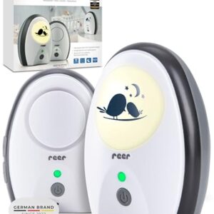 reer Rigi Digital Babyphone | 300 m Reichweite | Mit Nachtlicht und Gegensprechfunktion | VOX-Funktion | FHSS-Technologie | Akku- oder Netzbetrieb | Qualität vom Erfinder