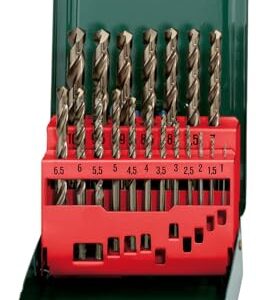 Metabo HSS-CO Bohrerkassette-SP – 627157000 – Für vielseitige Stahl-, Metall- und Kunststoffbearbeitung – 19-teilig