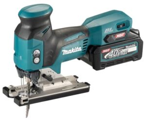 Makita JV001GM201 40Vmax Lithium-Ionen-Akku-Stichsäge, blau, bürstenloser Motor, XPT, mit 2 x 4 Ah Akku und 1 x Ladegerät