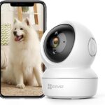 EZVIZ 1080P WLAN IP Kamera, schwenkbare Überwachungskamera Innen mit Zwei-Wege-Audio, Bewegungsverfolgung, IR Nachtsicht für Haustier, Hunde, Babyphone kompatibel mit Alexa, C6N